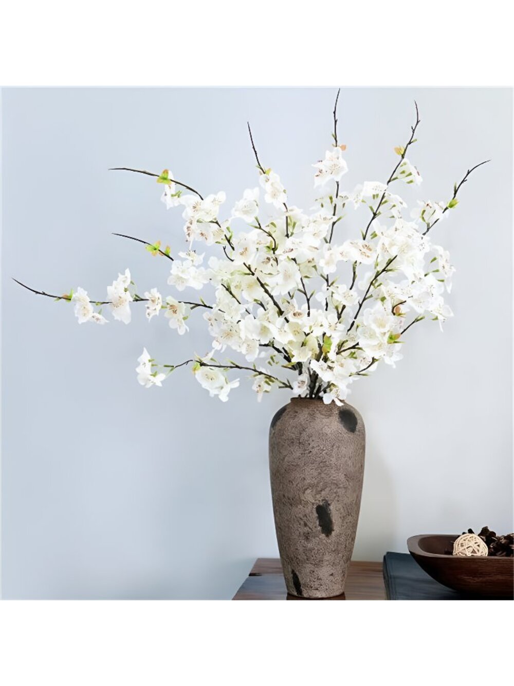 6 PCS Faux Cherry Blossom Branches Decor 31.5 Inch Long Stems Fake Artificial